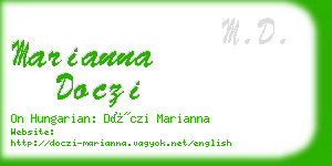 marianna doczi business card